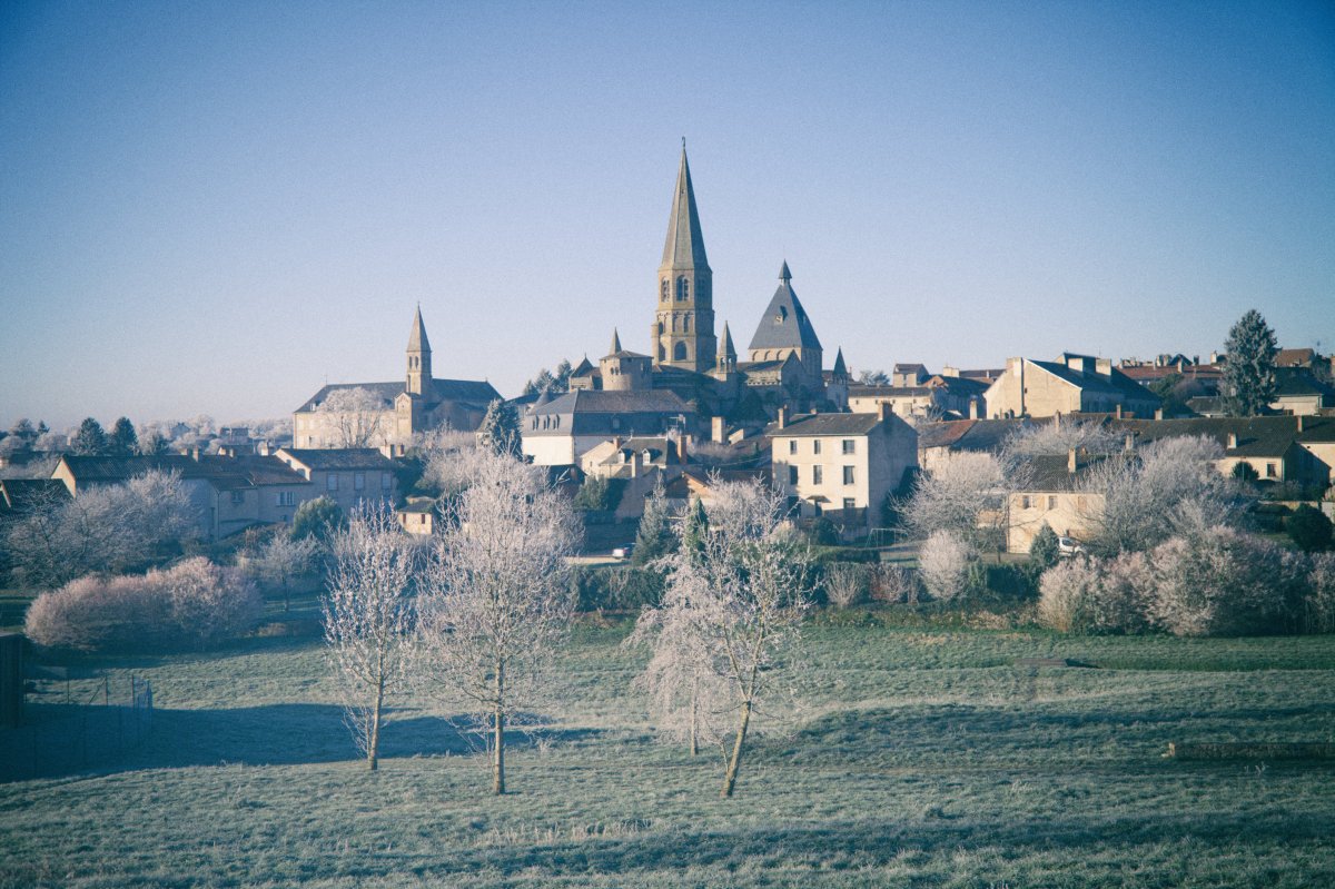 Collégiale dans le givre