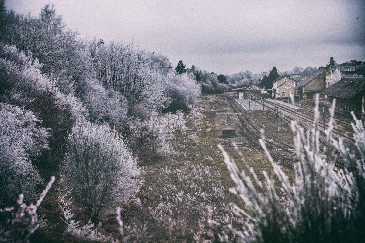Gare du Dorat en hiver